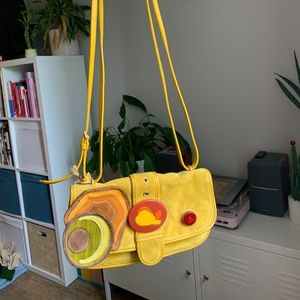 Vintage Miu Miu Suede Pear Sixty Crossbody Bag